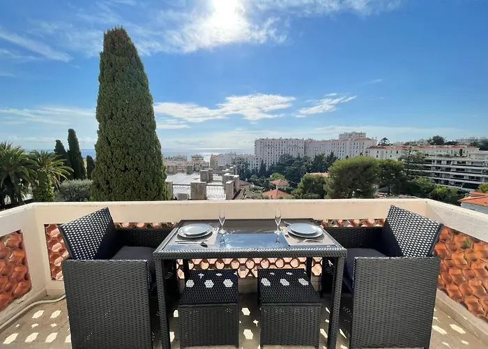 Nice Renting - Cambrai - Luxurious Sea View Terrasse - King Bed - Parking - Ac - Fully Equipped